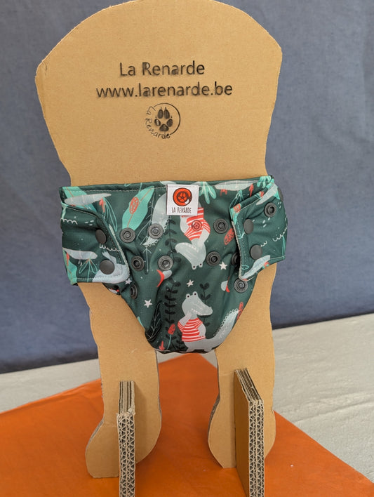 Couche lavable -  Crocodiles - Tout en 1